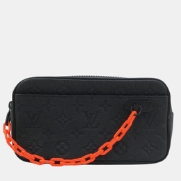 Louis Vuitton: Чёрная сумка  Pochette