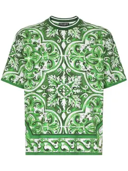 Dolce & Gabbana: Хлопковая футболка  Majolica