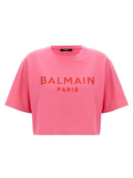 Balmain: Футболка с принтом 