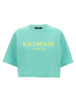 Balmain: Футболка с принтом 