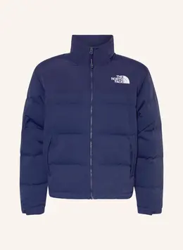 The North Face: Синий пуховик 