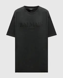 Balmain: Серая футболка 