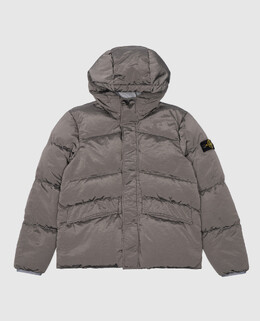 Stone Island: Пуховик цвета хаки 