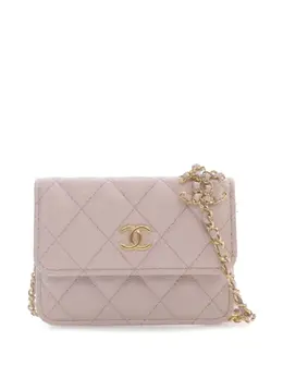 CHANEL Pre-Owned: Фиолетовая сумка через плечо 