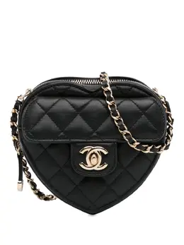 CHANEL Pre-Owned: Чёрная сумка через плечо