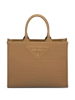 Prada: Коричневая сумка-шоппер 