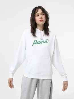 PUMA: Белая толстовка  Essentials