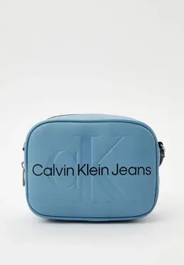 Calvin Klein Jeans: Голубая сумка 