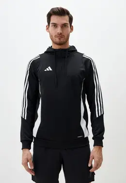 adidas: Чёрная толстовка 