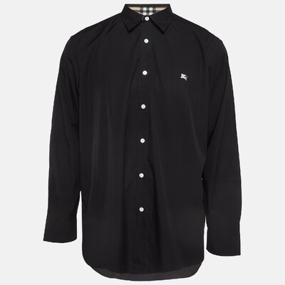 Burberry Black Cotton Long Sleeve Shirt XXL 989491 lpn26471107 LePodium