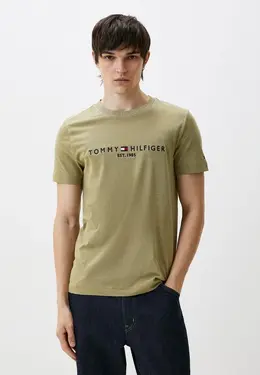 Tommy Hilfiger: Футболка цвета хаки 