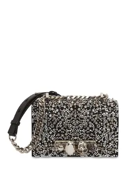 ALEXANDER MCQUEEN: Серебристая сумка  Jewelled