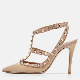 Valentino: Бежевые туфли  Rockstud