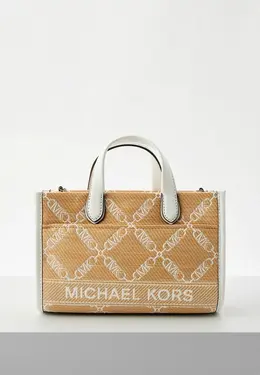 Michael Michael Kors: Бежевая сумка 