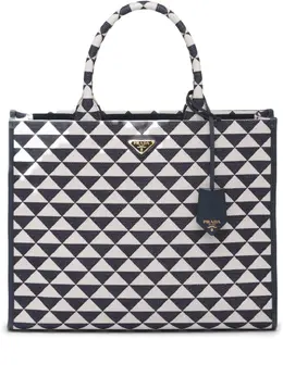 Prada: Голубая сумка-шоппер 