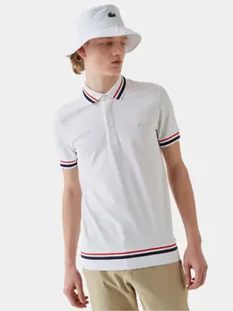 Lacoste: Белое поло 