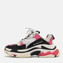 Balenciaga: Белые кроссовки Triple S