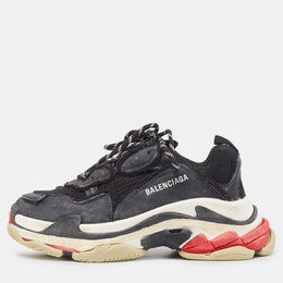 Balenciaga: Чёрные кроссовки  Triple S