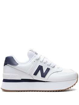 New Balance: Белые кроссовки  574