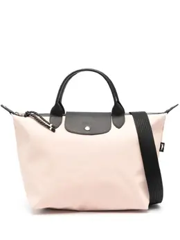 Longchamp: Светлая сумка-шоппер  Le Pliage