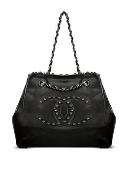 CHANEL Pre-Owned: Чёрная сумка-шоппер 