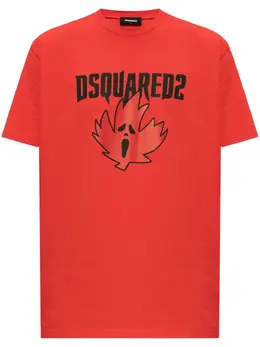 Dsquared2: Хлопковая футболка  Maple Leaf