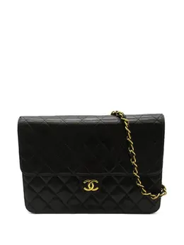 CHANEL Pre-Owned: Чёрная сумка через плечо 