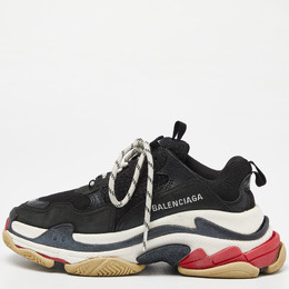 Balenciaga: Чёрные кроссовки  Triple S