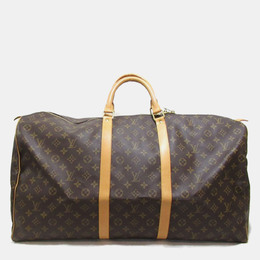 Louis Vuitton: Коричневая сумка  Keepall