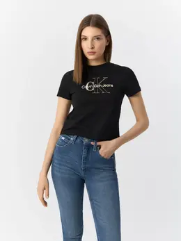 Calvin Klein Jeans: Чёрная футболка 