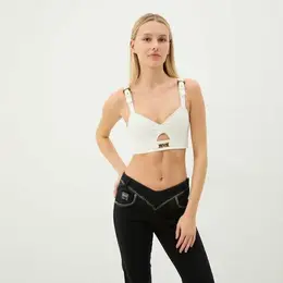 Versace Jeans Couture: Белый топ 
