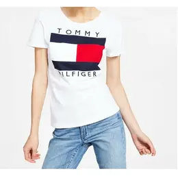 TOMMY HILFIGER: Белая футболка 