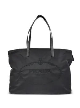 Prada Pre-Owned: Чёрная сумка-шоппер 