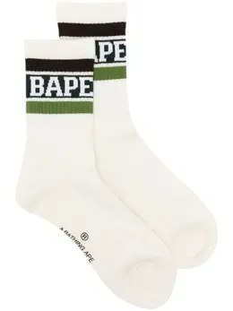 A BATHING APE®: Белые носки