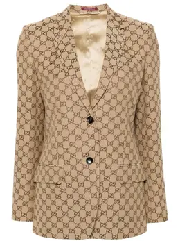 Gucci: Однобортный жакет  GG