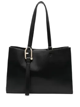 Furla: Чёрная сумка-шоппер 