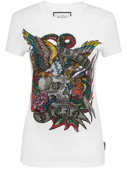 Philipp Plein: Белая футболка  Tattoo