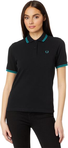 Fred Perry: Чёрная рубашка  Twin Tipped