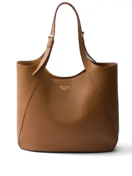 Prada: Светлая сумка-шоппер 