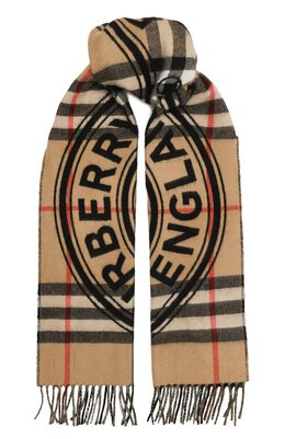 Burberry: Бежевый шарф 