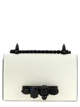 Alexander Mcqueen: Белая сумка  Jewelled Satchel