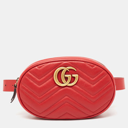 Gucci: Красная сумка  GG Marmont