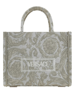 Versace: Сумка-шоппер  Barocco с принтом