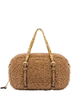 Moschino: Коричневая сумка-шоппер 