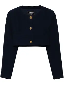 CHANEL Pre-Owned: Голубая куртка 