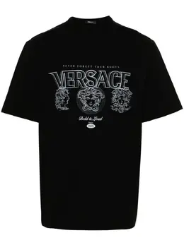 Versace: Футболка с принтом 