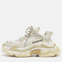 Balenciaga: Белые кроссовки  Triple S