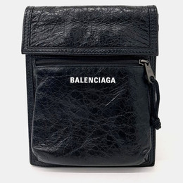 Balenciaga: Чёрная сумка через плечо  Explorer