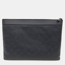 Louis Vuitton: Чёрный клатч  Pochette