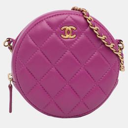 Chanel: Фиолетовый клатч 